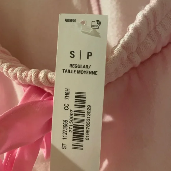 Victoria’s Secret Pink x LoveShackFancy Wide-Leg Sweatpants Pink Lollipop S Reg - Picture 6 of 7